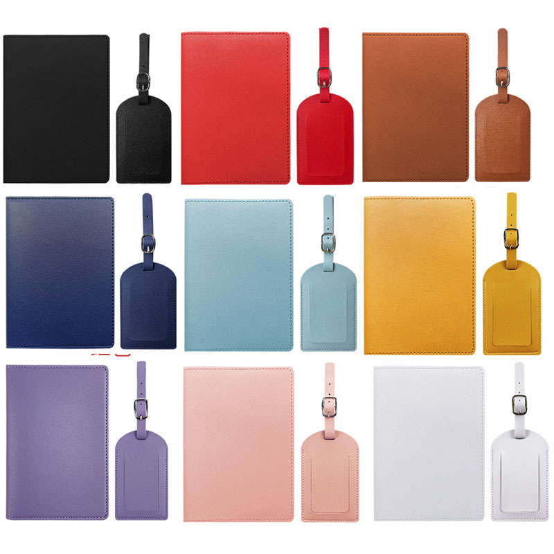Leather Passport Cover - Reise PU Reisepass Abdeckung Gepäck Tags