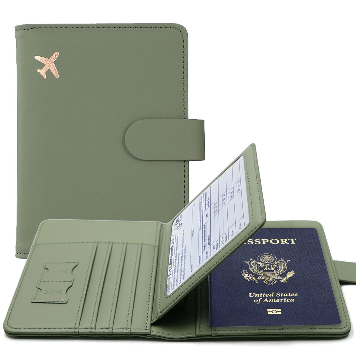 Leather Passport Cover - RFID Passport Abdeckung Fall Reisepass Multifunktionale