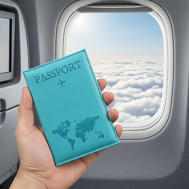 Leather Passport Cover - Reisepasshülle aus PU-Leder, kratzfester Dokumentenhalter für
